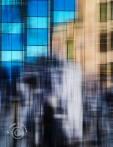 Architectural Abstract in Bright Blue photographic art 